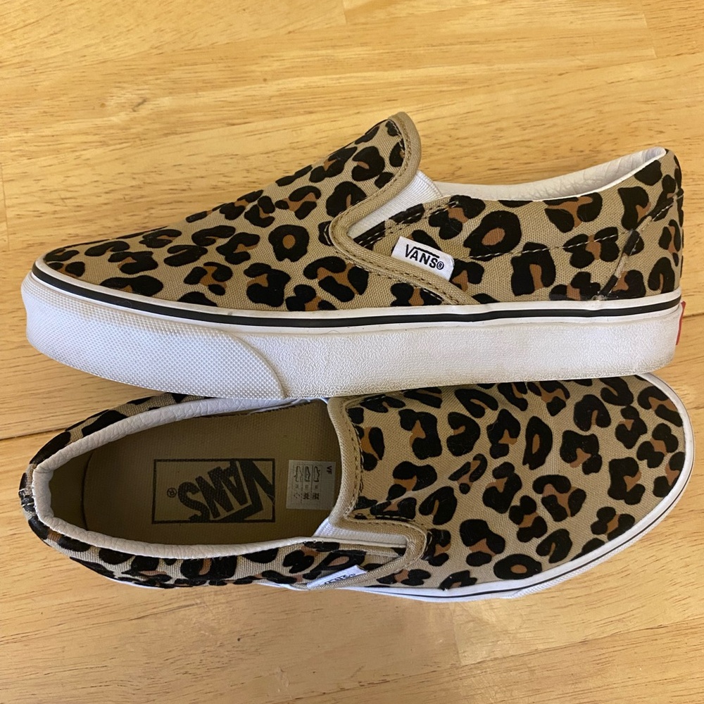 Vans Leopard Print Slip-On Shoes